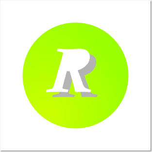 Letter R With Circle Posters and Art